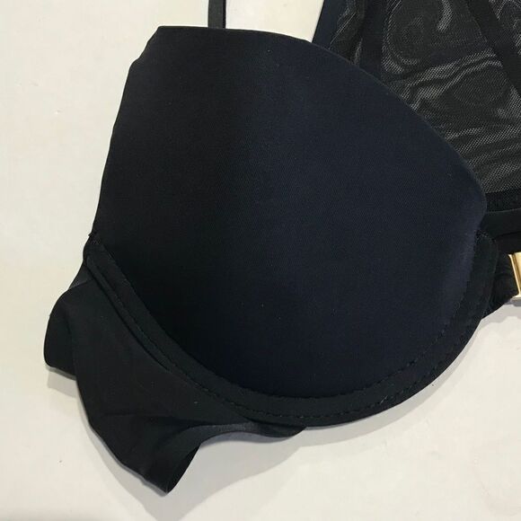 Vince Camuto Black Mesh Back Front Clasp 34B Bra - Picture 3 of 11